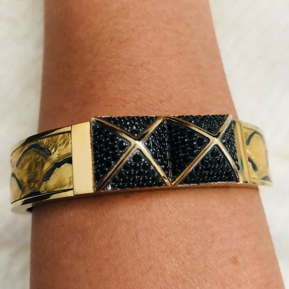 Authentic Michael Kors Python gold bangle